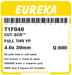 T1F040 - Cut Screw -T1F040_Label_T